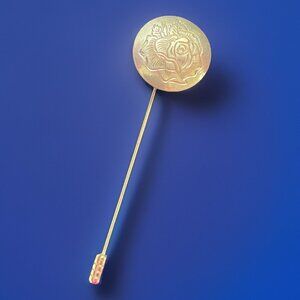 Vintage Kirk Pewter Flower Stick Pin Signed 917-6